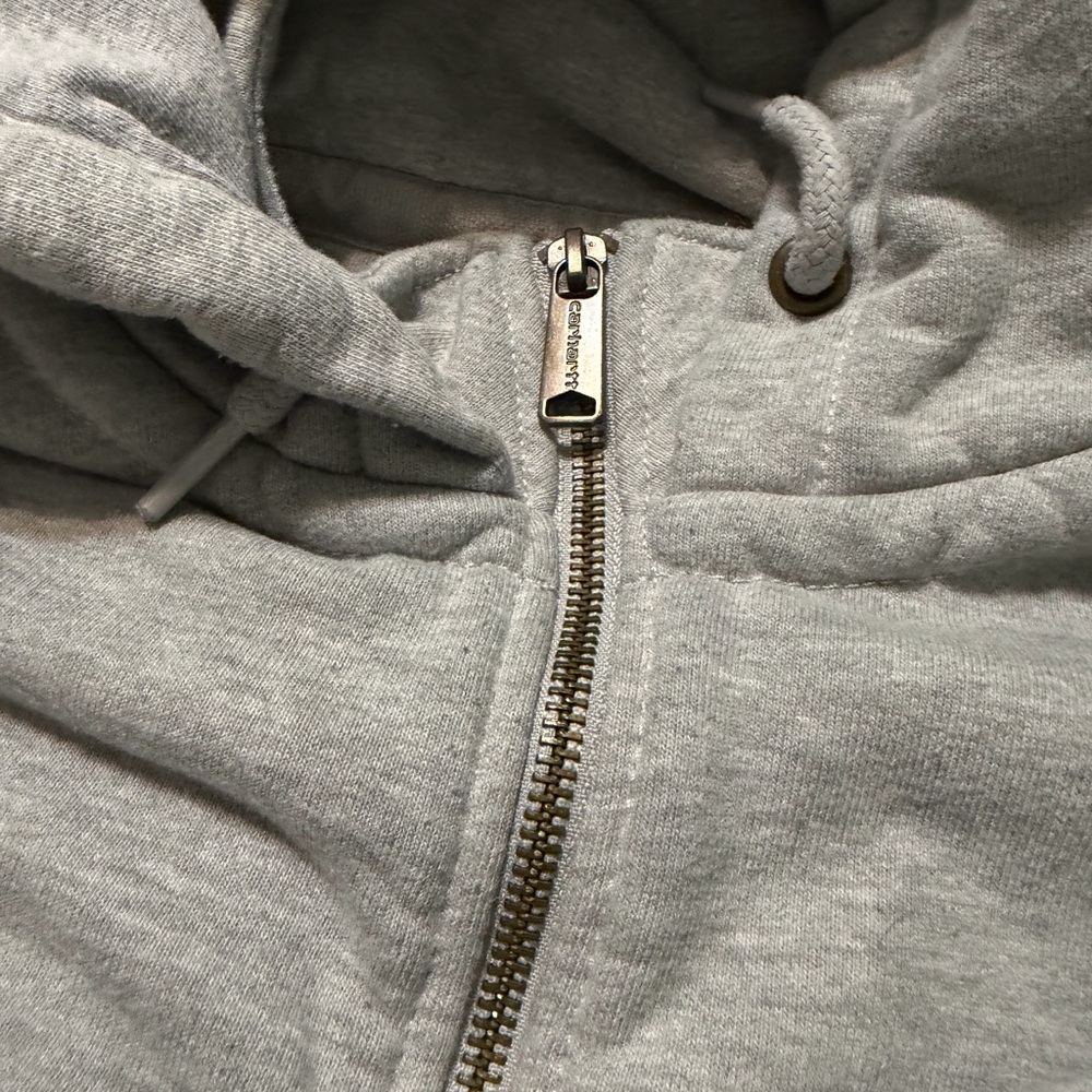 Men’s Carhartt Rain Defense Gray Quarter-Zip Hoodie - Size Large - Picture 3 of 4